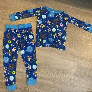Little Sleepies 12-18 months Out of this world Pajama Bamboo 2 piece long sleeve